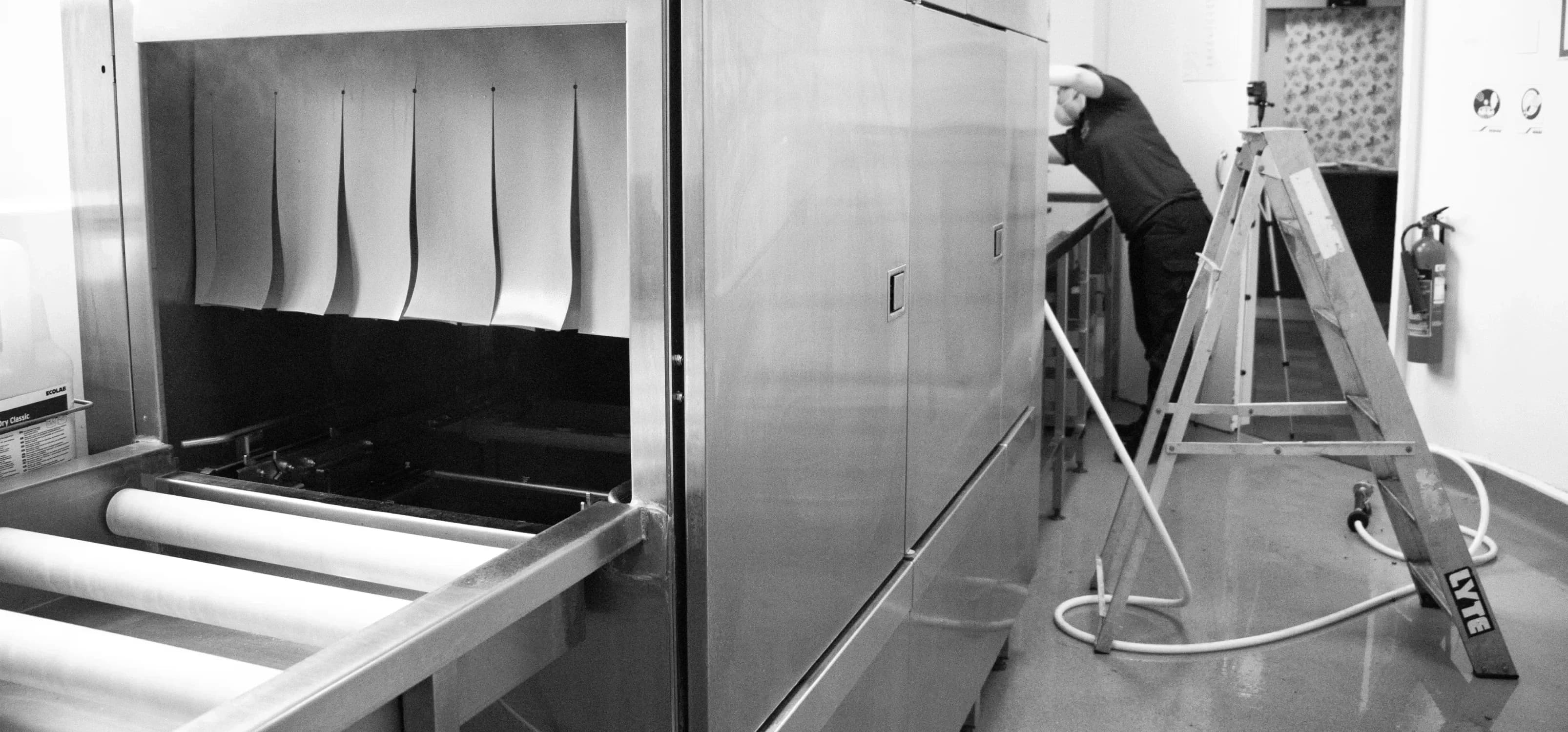 Bright cleaning experts deep cleaning commercial kitchen equipment to professional hygiene standards.