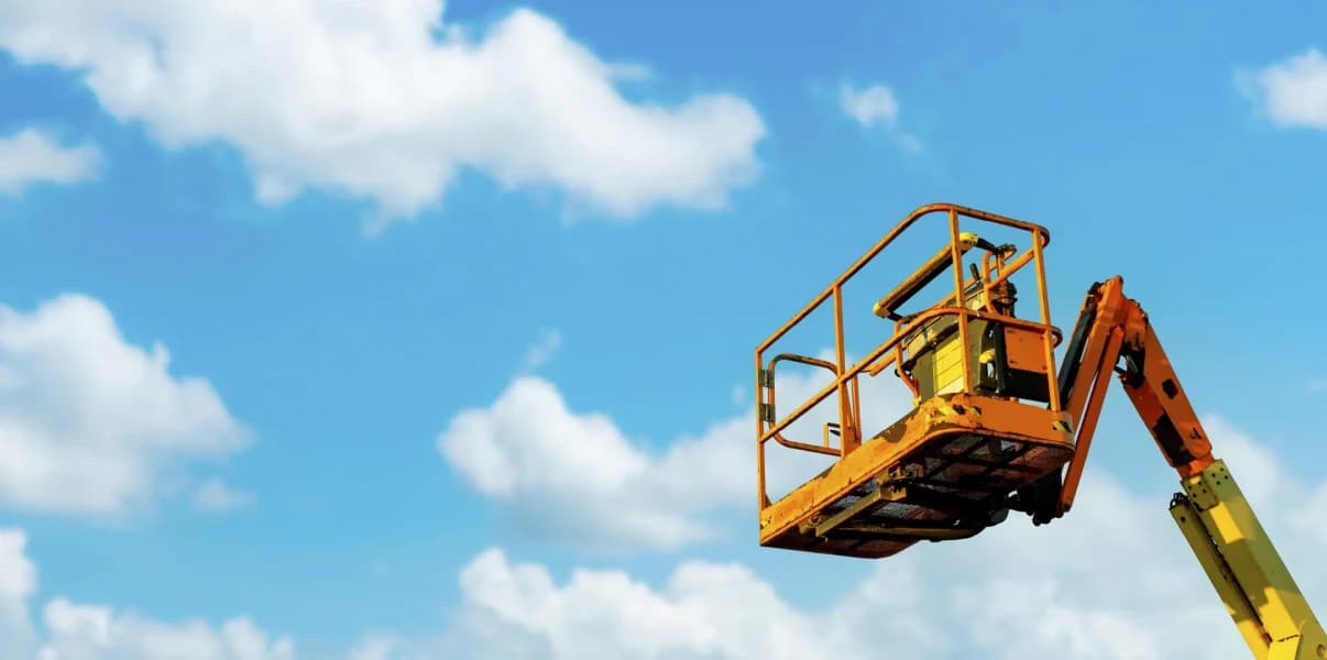 High level commercial cleaning carried out above equipment and ceiling areas.