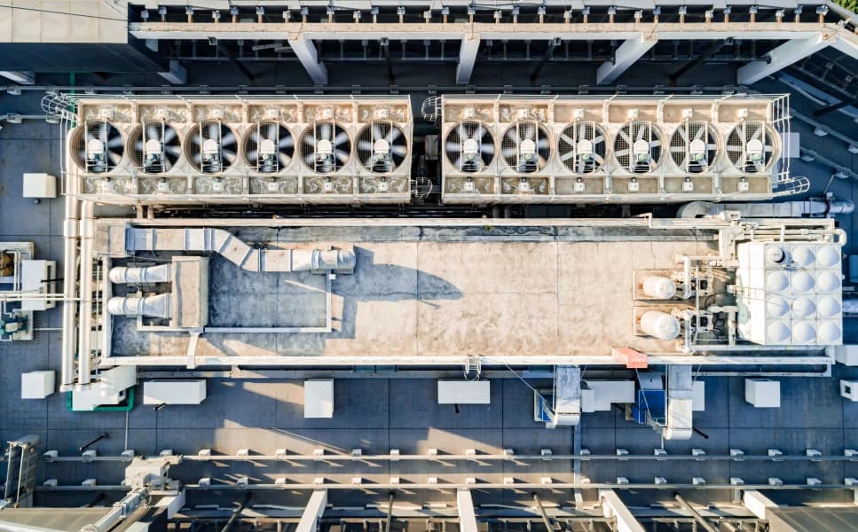 High level industrial cleaning removing dust, grease and airborne contaminants.